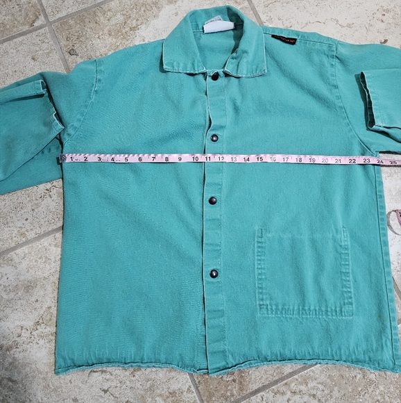 Westex FR7A Men’s Large Green Fire Retardant Snap Button Utility Jacket Safety - Picture 7 of 7